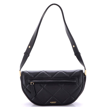 Burberry Olympia Flap Bag Quilted Leather Small
