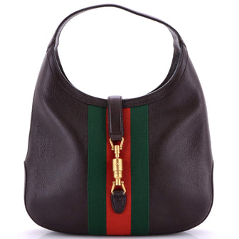 Gucci Web Jackie Soft Hobo Leather Medium