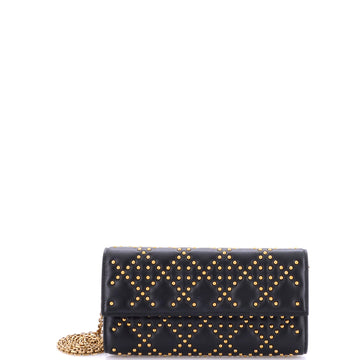 Christian Dior Lady Dior Croisiere Chain Wallet Cannage Studded Lambskin