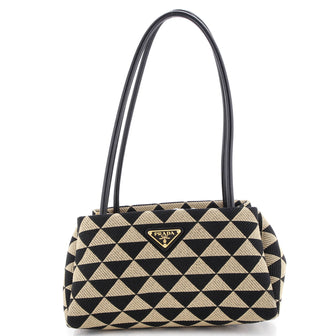 Prada Symbole Shoulder Bag Jacquard Small