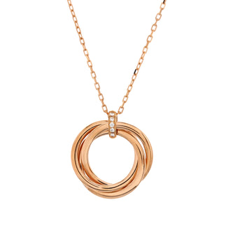 Cartier Trinity Pendant Necklace 18K Rose Gold and Diamonds