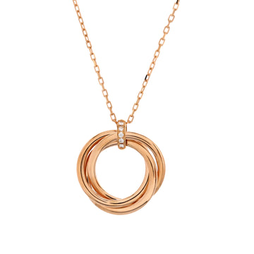 Cartier Trinity Pendant Necklace 18K Rose Gold and Diamonds