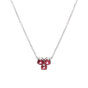 Tiffany & Co. Aria Pendant Necklace 18K White Gold with Pink Tourmaline