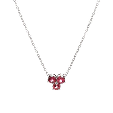 Tiffany & Co. Aria Pendant Necklace 18K White Gold with Pink Tourmaline