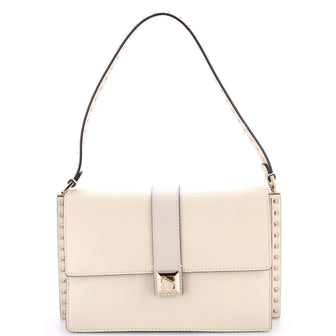 Valentino Garavani Rockstud Flap Shoulder Bag Leather Medium