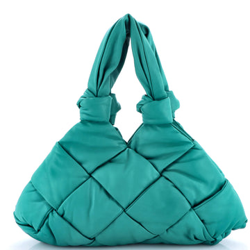 Bottega Veneta Padded Lock Bag Maxi Intrecciato Leather