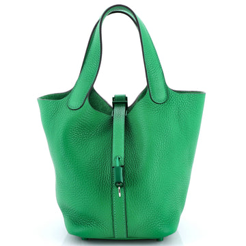 Hermes Monochrome Picotin Lock Bag Clemence PM