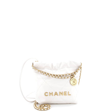 Chanel 22 Chain Hobo Quilted Calfskin Mini