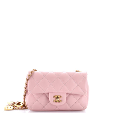 Chanel Sweet Heart Chain Flap Bag Quilted Lambskin Mini