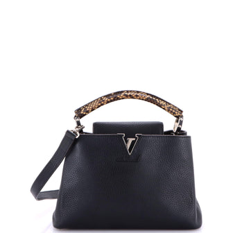 Louis Vuitton Capucines Bag Leather with Snakeskin BB