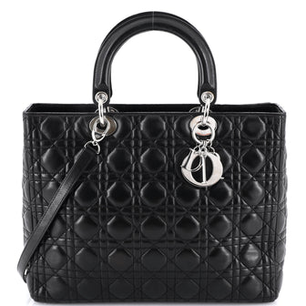 Christian Dior Lady Dior Bag Cannage Quilt Lambskin Large