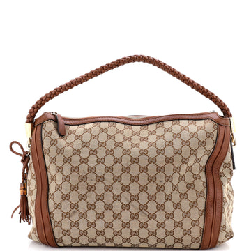Gucci Bella Hobo GG Canvas with Leather Medium