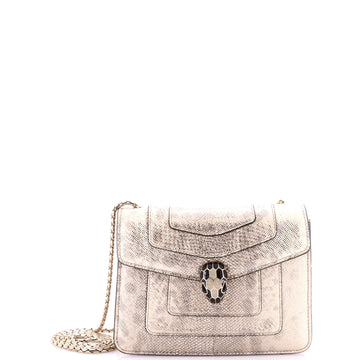 Bvlgari Serpenti Forever Crossbody Bag Metallic Karung Small
