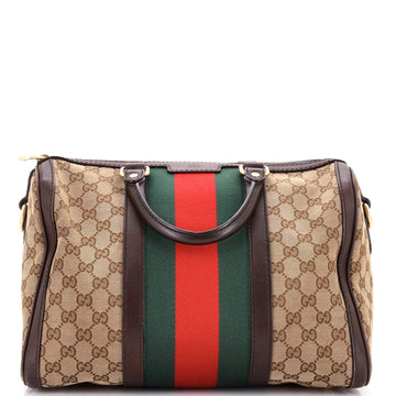 Gucci Vintage Web Boston Bag GG Canvas Medium