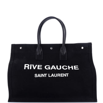 Saint Laurent Rive Gauche Shopper Tote Camo Canvas Large