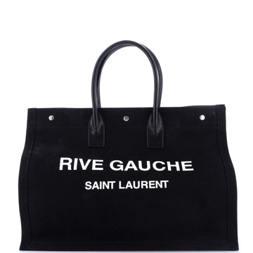 Saint Laurent Rive Gauche Shopper Tote Camo Canvas Large