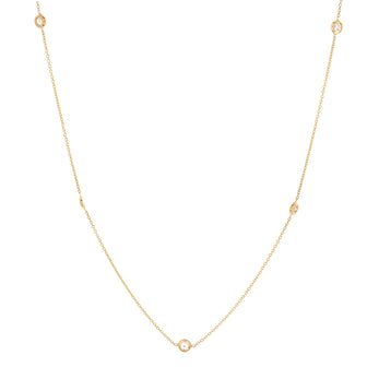 Roberto Coin 5 Diamond Stations Necklace 18K Yellow Gold and Diamonds