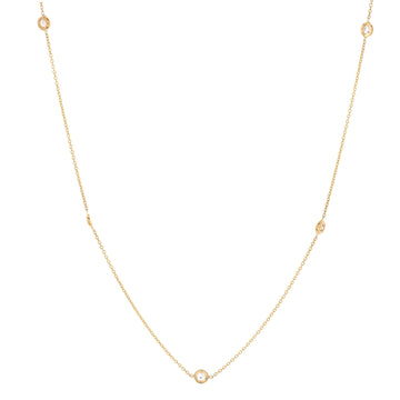 Roberto Coin 5 Diamond Stations Necklace 18K Yellow Gold and Diamonds