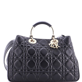 Christian Dior Lady 95.22 Bag Cannage Embossed Leather Large