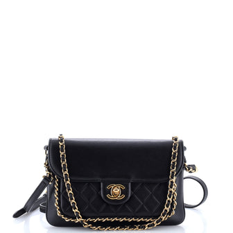 Chanel Unchained Flap Crossbody Bag Quilted Lambskin Small