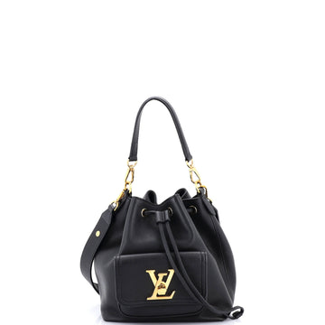 Louis Vuitton Lockme Pocket Bucket Bag Leather