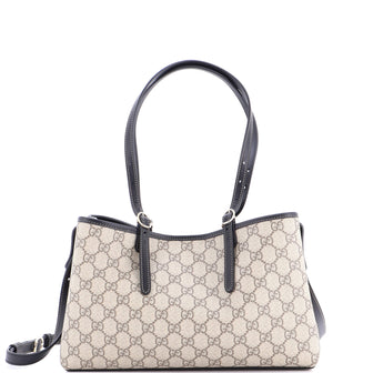 Gucci Emblem Tote GG Coated Canvas Small