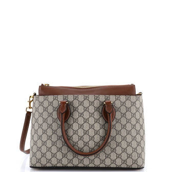 Gucci Linea A Convertible Tote GG Coated Canvas and Leather Small
