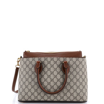 Gucci Linea A Convertible Tote GG Coated Canvas and Leather Small