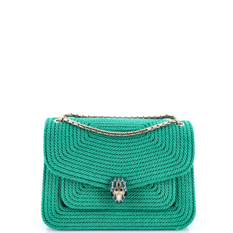 Bvlgari Serpenti Forever Shoulder Bag Cord and Leather Small