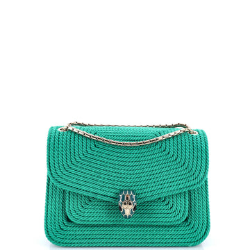 Bvlgari Serpenti Forever Shoulder Bag Cord and Leather Small