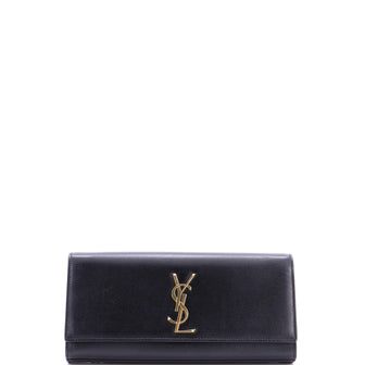 Saint Laurent Classic Monogram Clutch Leather Long