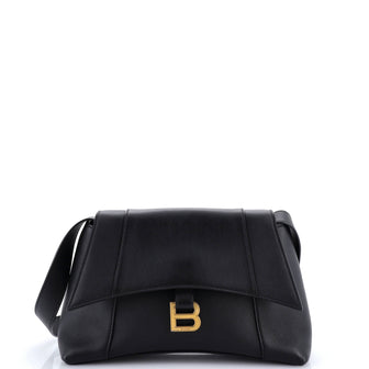 Balenciaga Downtown Soft Hourglass Shoulder Bag Leather Small