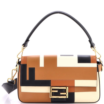 Fendi Baguette NM Bag Patchwork Leather Medium
