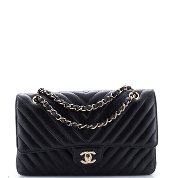 Chanel Classic Double Flap Bag Chevron Lambskin Medium