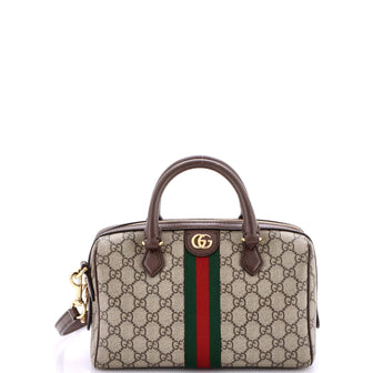 Gucci Ophidia Convertible Boston Bag GG Coated Canvas Small