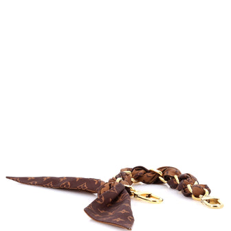 Louis Vuitton Chain Foulard Bag Charm Metal and Monogram Silk