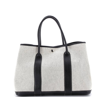 Hermes Garden Party Tote Toile and Leather 36