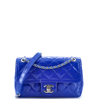 Chanel Coco Shine Flap Bag Quilted Patent Small