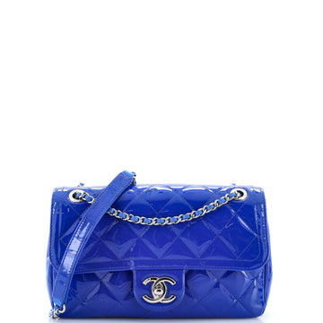 Chanel Coco Shine Flap Bag Quilted Patent Small