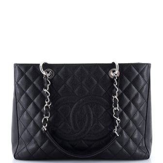 Chanel Grand Shopping Tote Quilted Caviar
