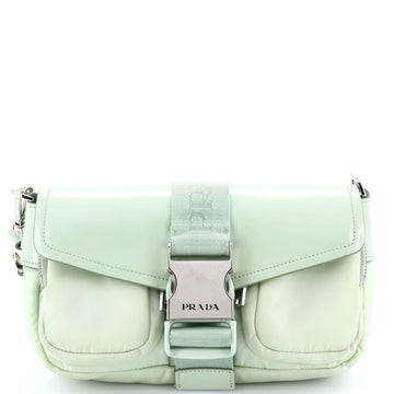 Prada Buckle Pocket Crossbody Bag Spazzolato Leather and Tessuto