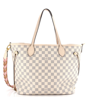 Louis Vuitton Neverfull NM Tote Damier with Braided Detail MM