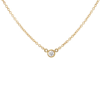 Tiffany & Co. Elsa Peretti Diamonds By The Yard Pendant Necklace 18K Yellow Gold with Diamond .05CT