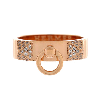 Hermes Collier de Chien Ring 18K Rose Gold and Diamonds Small