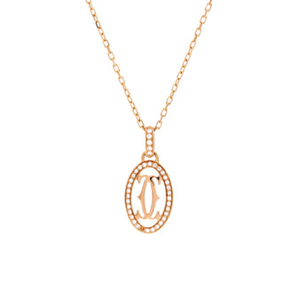 Cartier Double C de Cartier Pendant Necklace 18K Rose Gold and Diamonds
