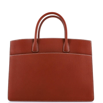 Hermes White Bus Bag Leather 39