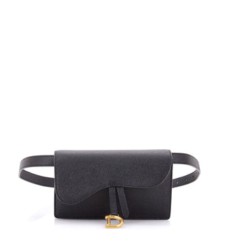 Christian Dior Saddle Rectangular Belt Bag Leather