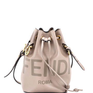 Fendi Logo Mon Tresor Bucket Bag Leather Mini