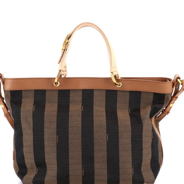 Fendi Pequin Convertible Tote Canvas Medium