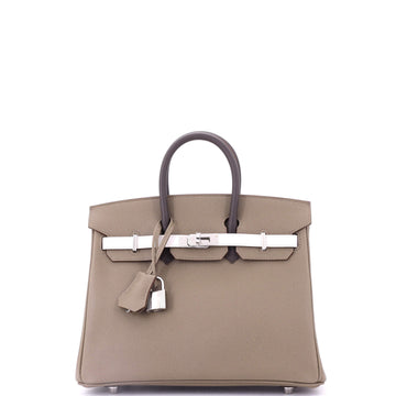 Hermes Birkin Handbag Tricolor Epsom with Palladium Hardware 25